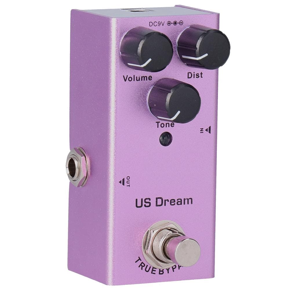 Electric Guitar Effect Pedal US Dream Distortion Mini True Bypass Purple DC 9V JDF?4