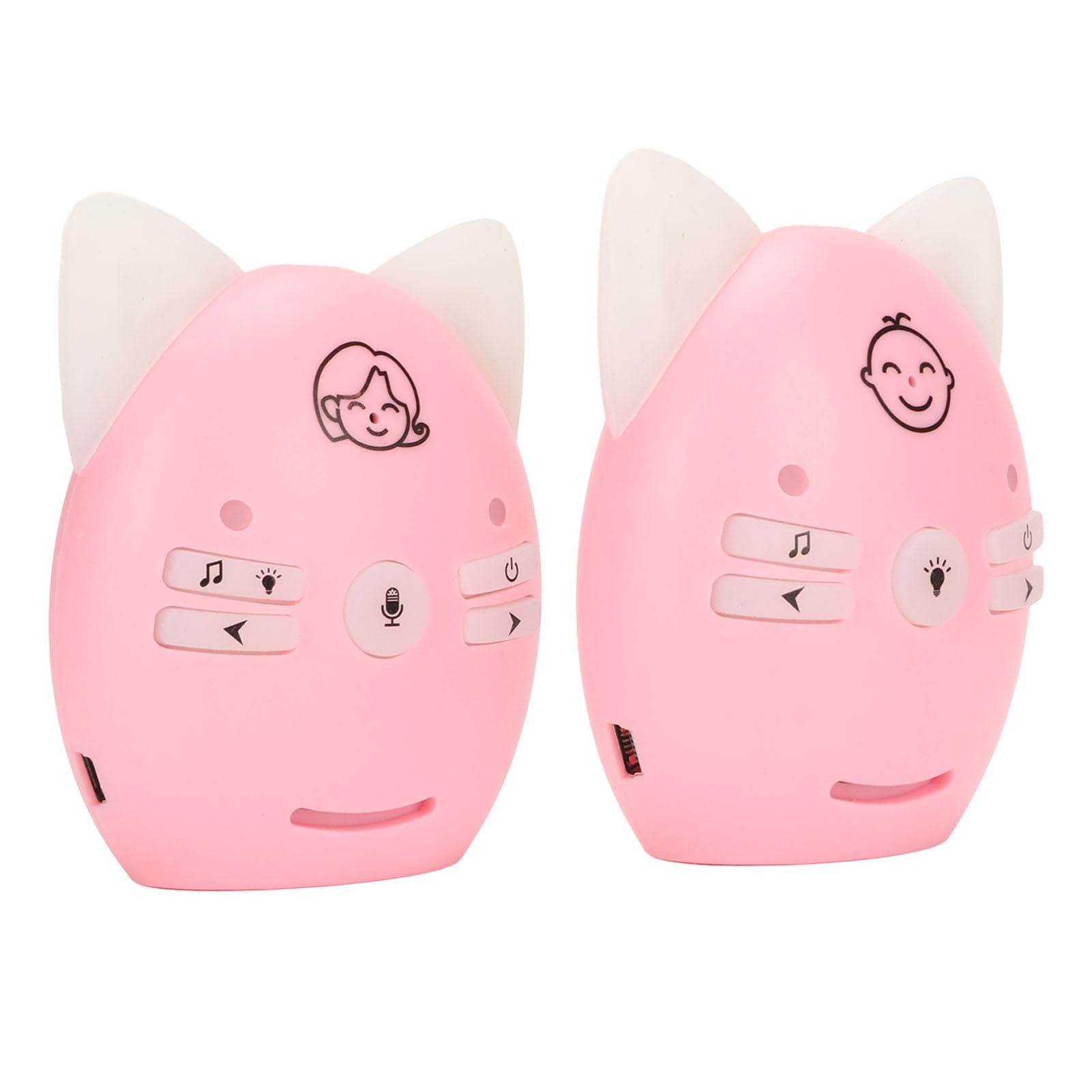 o Baby Monitor Wireless Digital Focus 2 Way Talk Long Range Night Light US Plug pink
