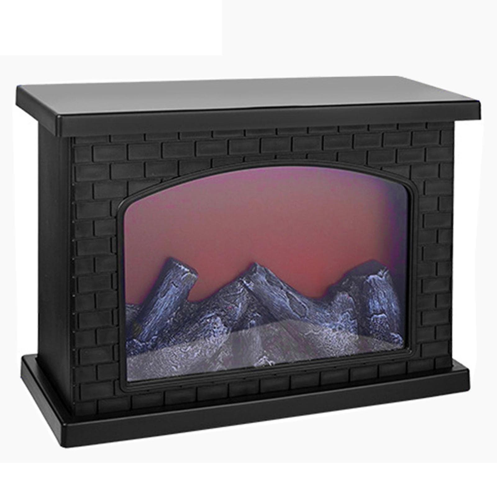 LED Simulated Flame Light Night Light Vintage Style Ambiance Decorative Mantel Lights black