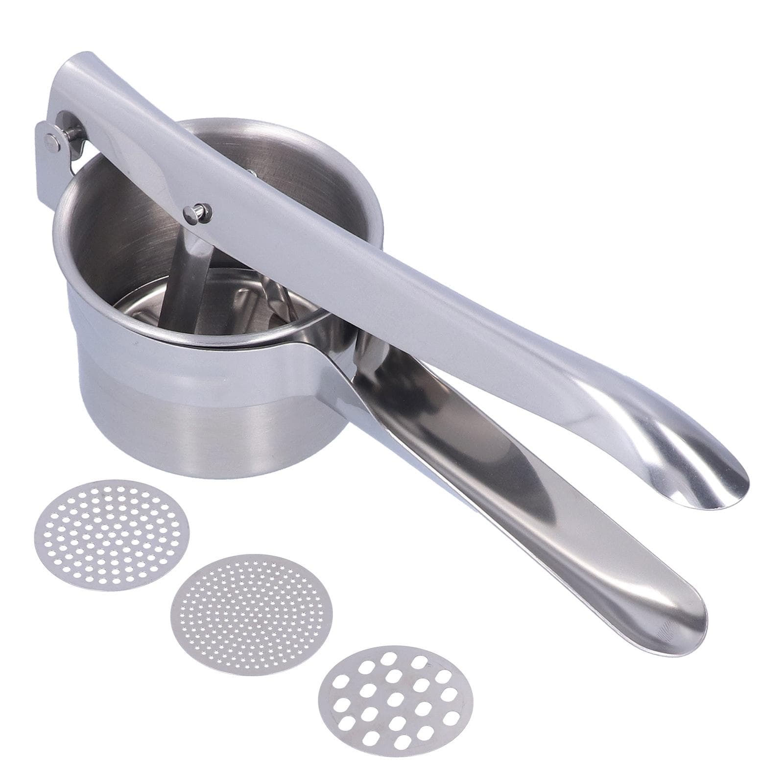 3 in 1 Manual Potato Presser Stainless Steel Fruit Juicer Kitchen Gadget for Home Restaurant