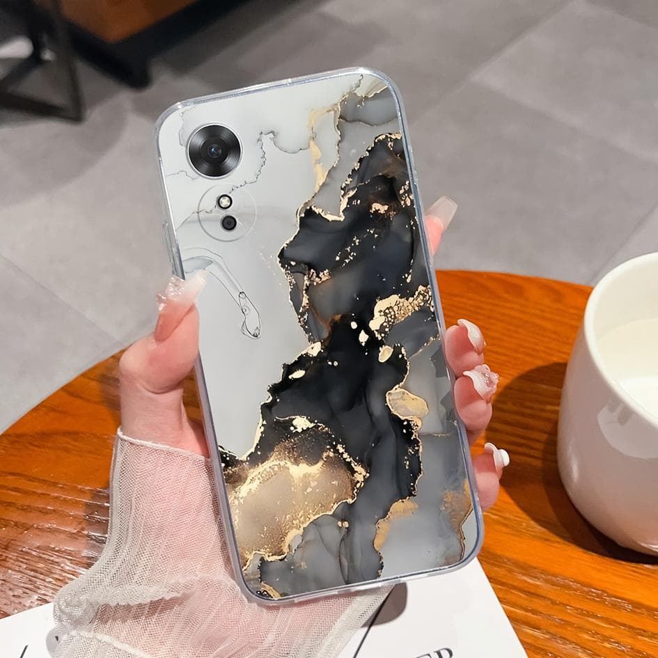Case For OPPO Reno 4 5 6 7 8 9 Pro+ Realme C33 C35 C55 Phone Cover Matte Shockproof Transparent Soft Silicone Shell Fruit Pattern For OPPO Bumper OPPO Reno4 Pro 5G