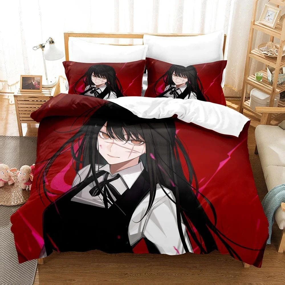 Chainsaw Man Bedding Set Anime Cartoon Twin Bedding Set Double Bed Duvet Cover Double King Cover Home Textile 70x133cm 2pcs
