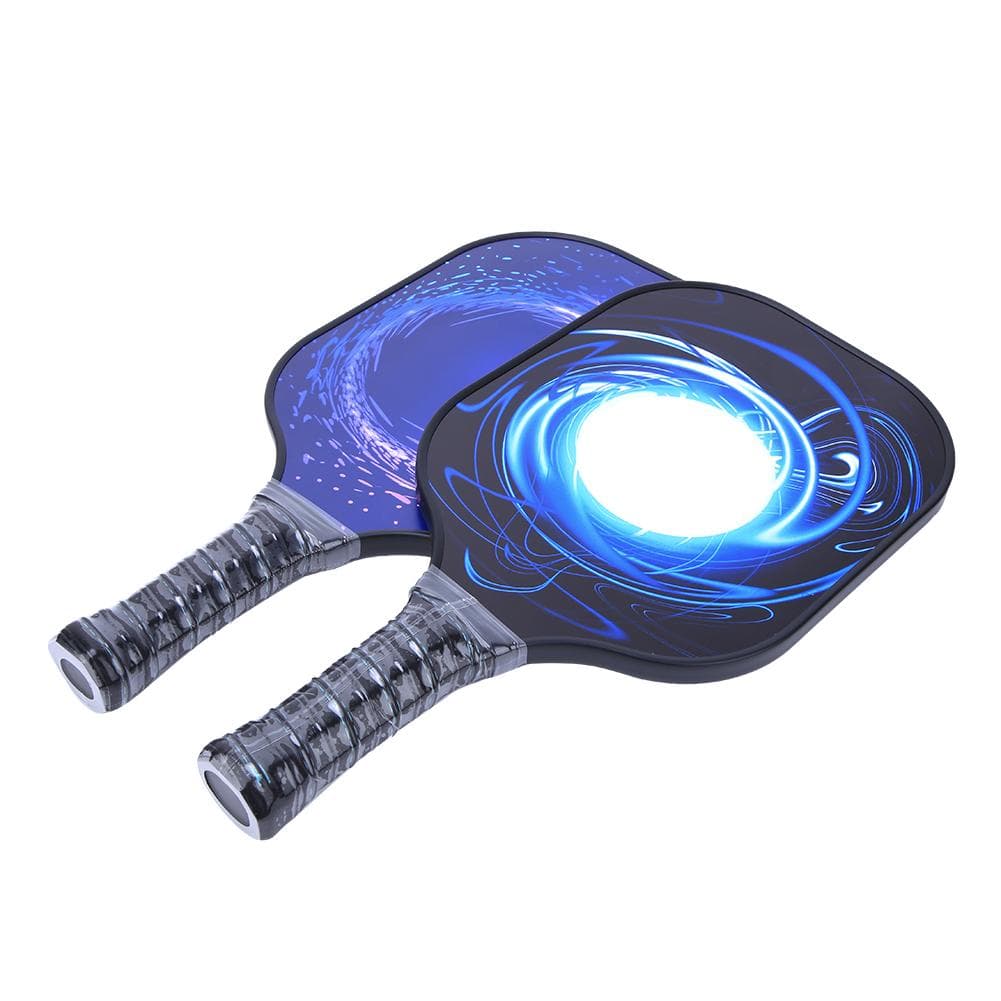 2Pcs Pickleball Paddles Beach Rackets with Carbon Fiber Face and Balls for Outdoor Sports