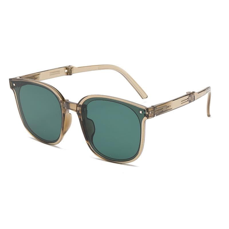 1/2pcs Fashion Folding Sunglasses Female Rivet Sun Glasses Simple Design Large Frame Retro Goggles For Travel