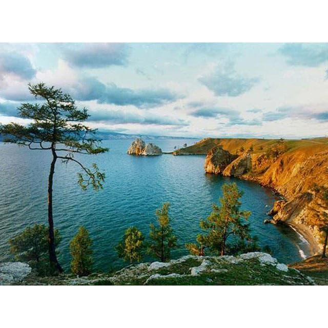 DIY Diamond Painting Lake Baikal Nature Kits For Cross Stitch Canvas Oil Picture Embroidery Stitch Cross Diamond 20X30CM