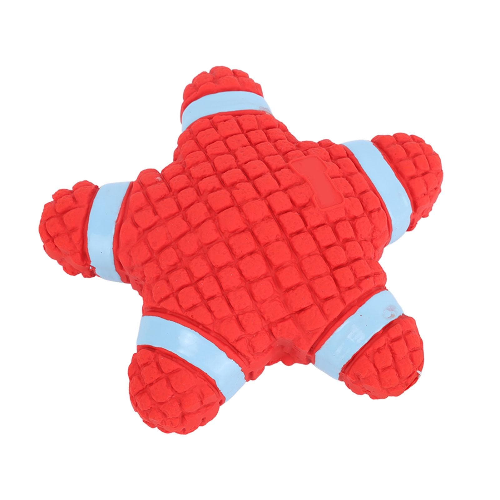 Dog Squeaky Toys Tough Durable Dog Toy Red Starfish Puppy Chew Toys For Training Cleaning Teeth