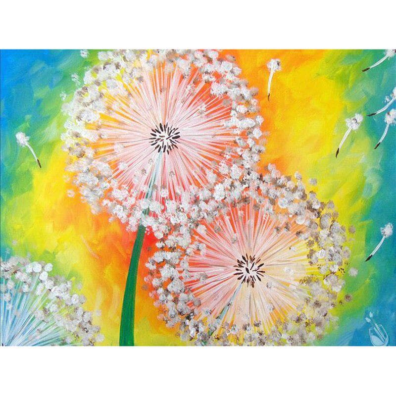 Full Round Drill Diamond Embroidery Yellow Kapok 5D DIY Diamond Painting Cross Stitch Rhinestone 20X30CM