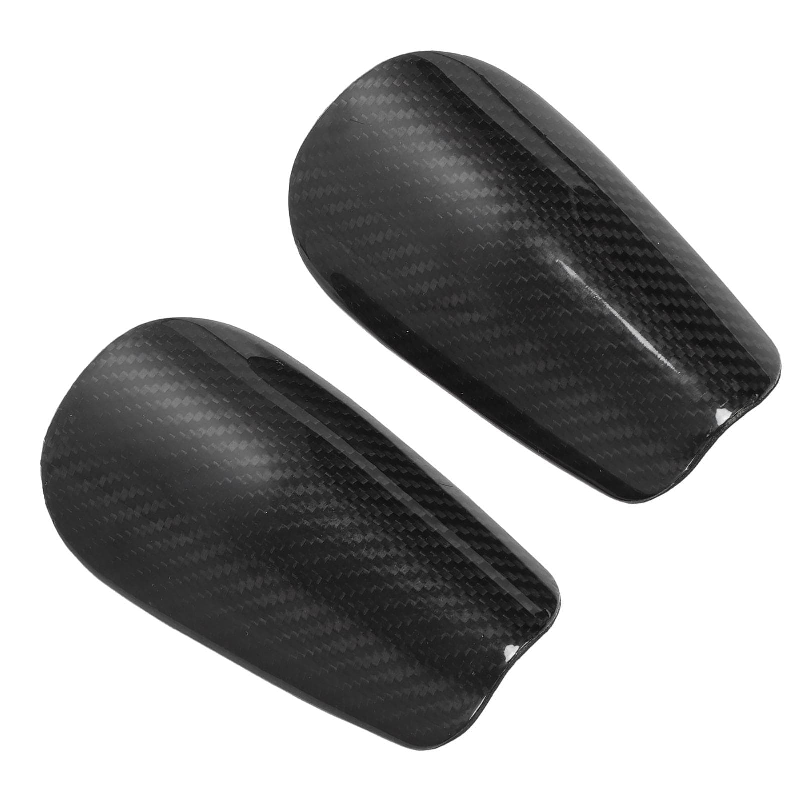 2 Pcs Soccer Shin Guard Super Lightweight High Strength Carbon Fiber EVA Foam Cushioning Football black