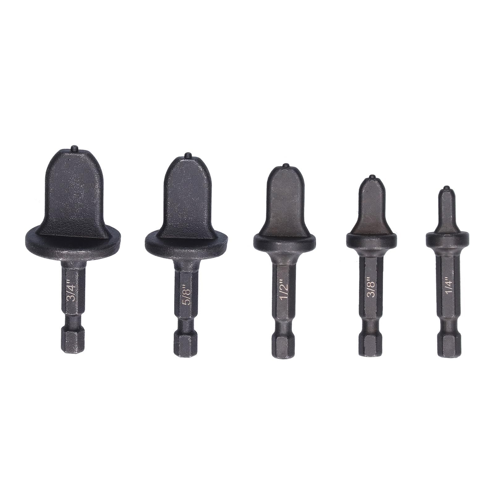 5Pcs Tube Expander Set 14in Hex Handle High Carbon Steel Pipe Swaging Bits for Air Conditioner