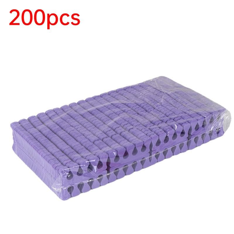 200pcs/Pack Nail Art Toe Separators Finger Foot Sponge Soft UV Gel Polish Beauty Tools Manicure Pedicure Nail Tool Kits purple