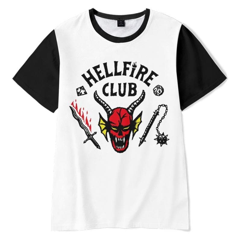 NEW Women/Men's Fashion Hellfire Club Printed Short Sleeve T-shirts Casual O-neck Cool Tops XXL