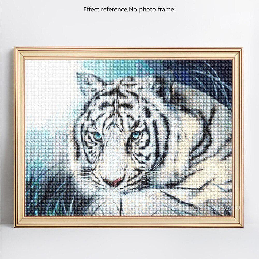 5D DIY Diamond Painting Animal Tiger Full Round Rhinestone Picture Embroidery Sale Diamond 20X30