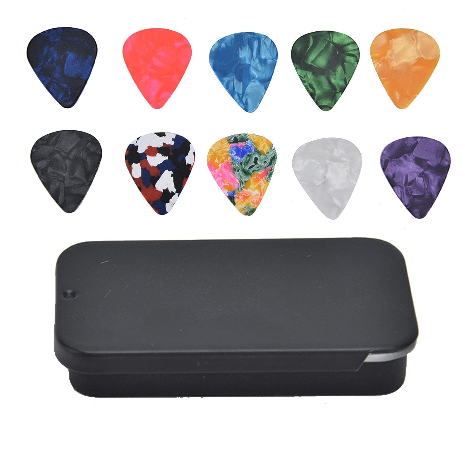 10Pcs Guitar Picks Boost Bass Portable Colorful Retro Cosmic Star Sky Pattern Guitar Pick for Bass