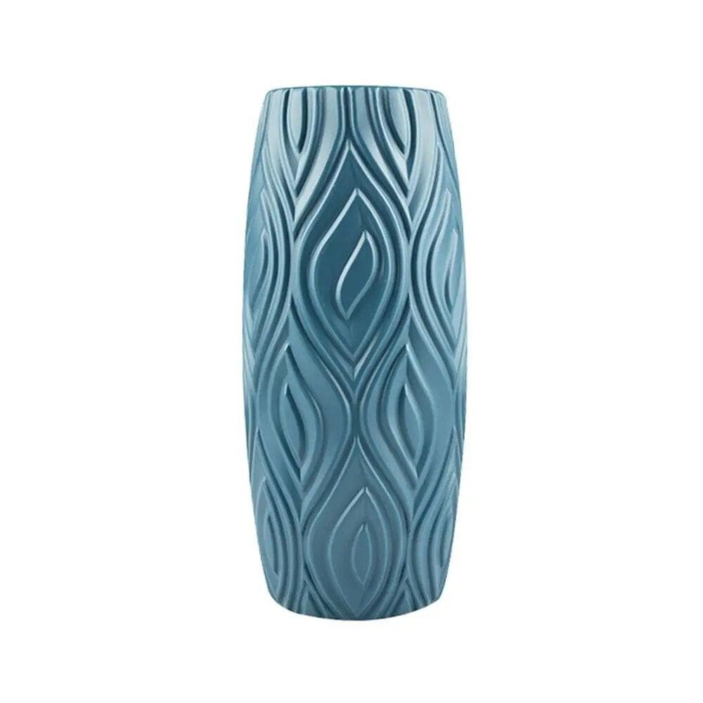 Shatterproof Plastic Vase For Home Decor Nordic Flower Pot Home Living Room Decoration Flower Vase For Flowers Home Decoration blue