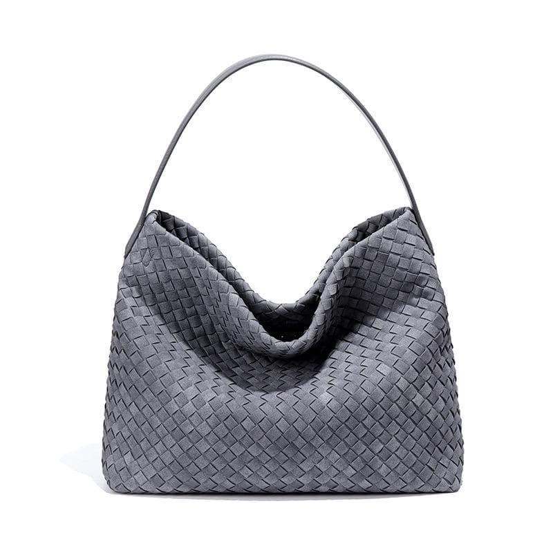 Retro Matte High-capacity Tote Bag, Hand-woven Bag, Light Luxury and Fashionable Single-shoulder Crossbody Women's Bag, Trendy Underarm Bag