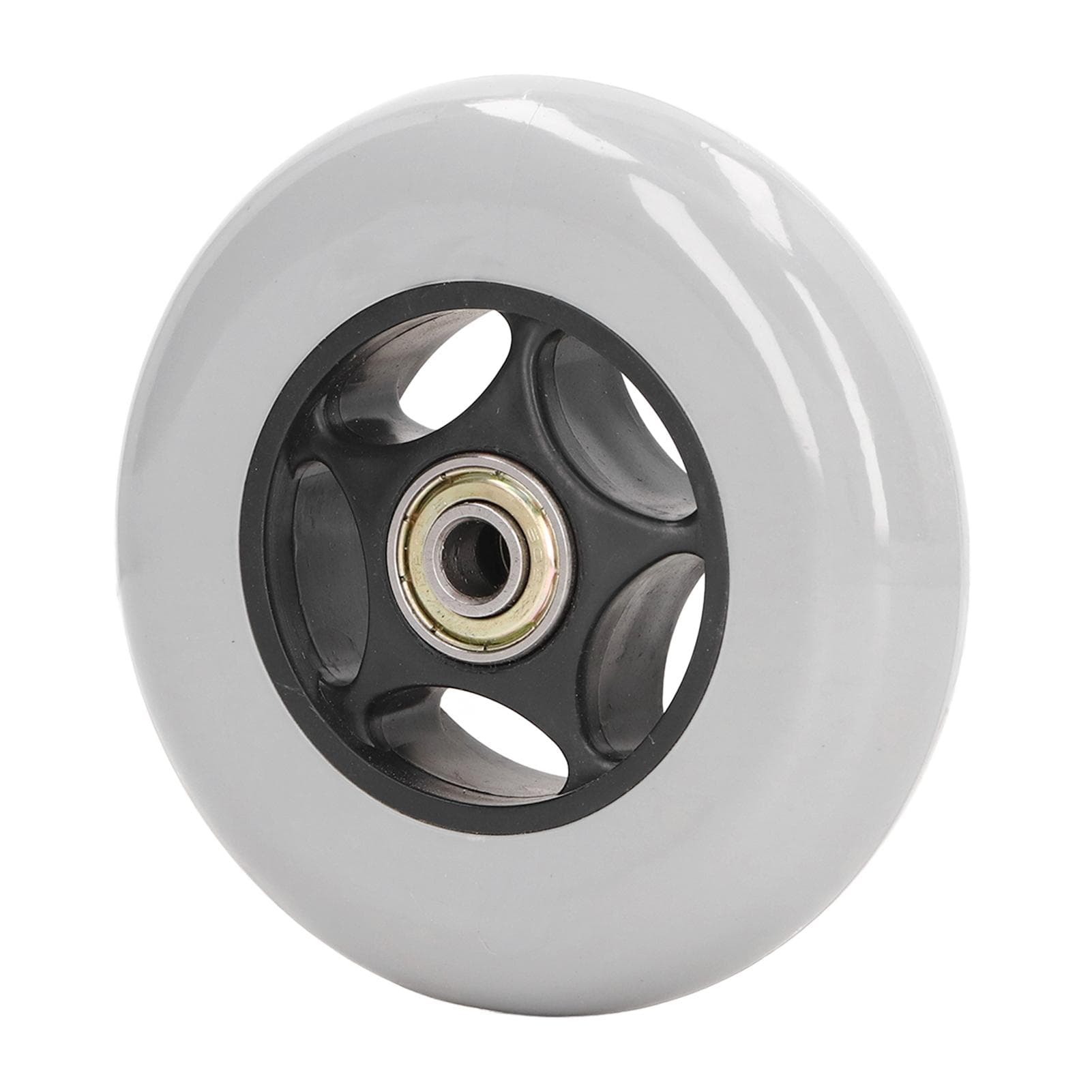 Wheelchair Wheel 4in Rubber Low Noise Walker Caster Replacement Part for Rollator Gray