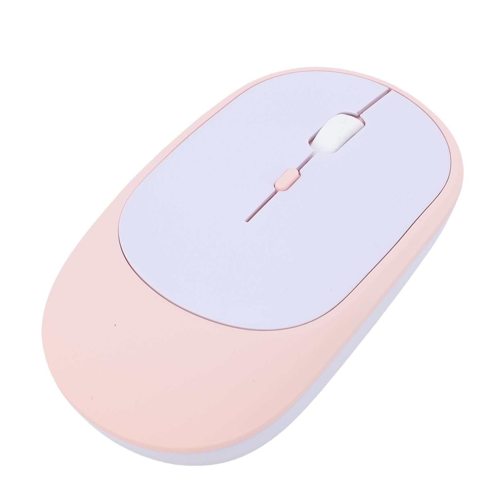 2.4G Wireless Mouse Bluetooth Dual Mode Quiet Rechargeable Compact Portable Computer Mouse with pink