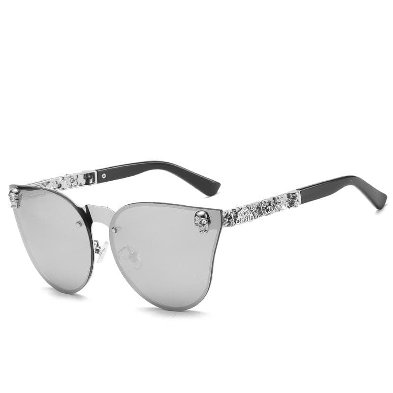 New Gothic Sunglasses Metal Carved Leg Unisex Skull Head Design Stylish UV Protection Sunglasses for Men Women
