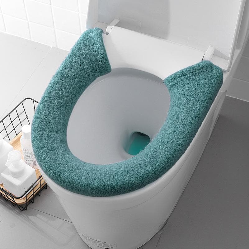 Thickened Toilet Seat Cover Soft Toilet Seat Pad Universal Toilet Closestool Mat Bathroom Accessories green
