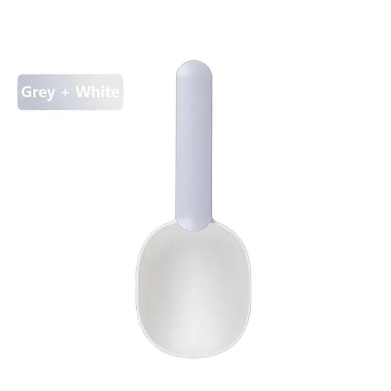 1PC Splicing Ribbon Clip Handle Pet Food Spoon Rice Spoon Cat Food Measuring Spoon ivory