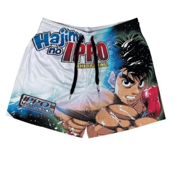 Ippo Anime Shorts Men Makunouchi Manga Print Gym Shorts Quick Dry Mesh Short Pants Cosplay Fitness Baggy Boxing Shorts 6XL
