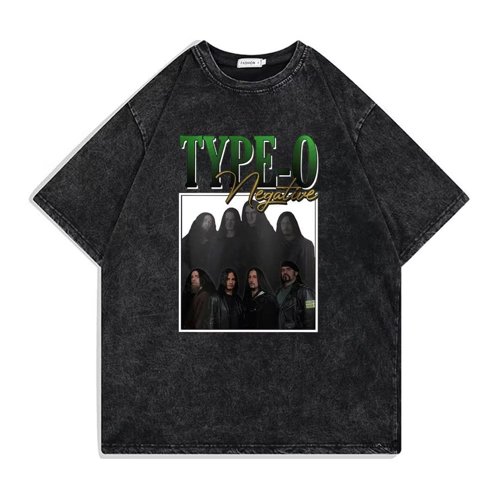 Rock Band Type O Negative Suspended In Dusk Streetwear Washed Vintage Tshirt Oversize Tee Men women Casual Top L
