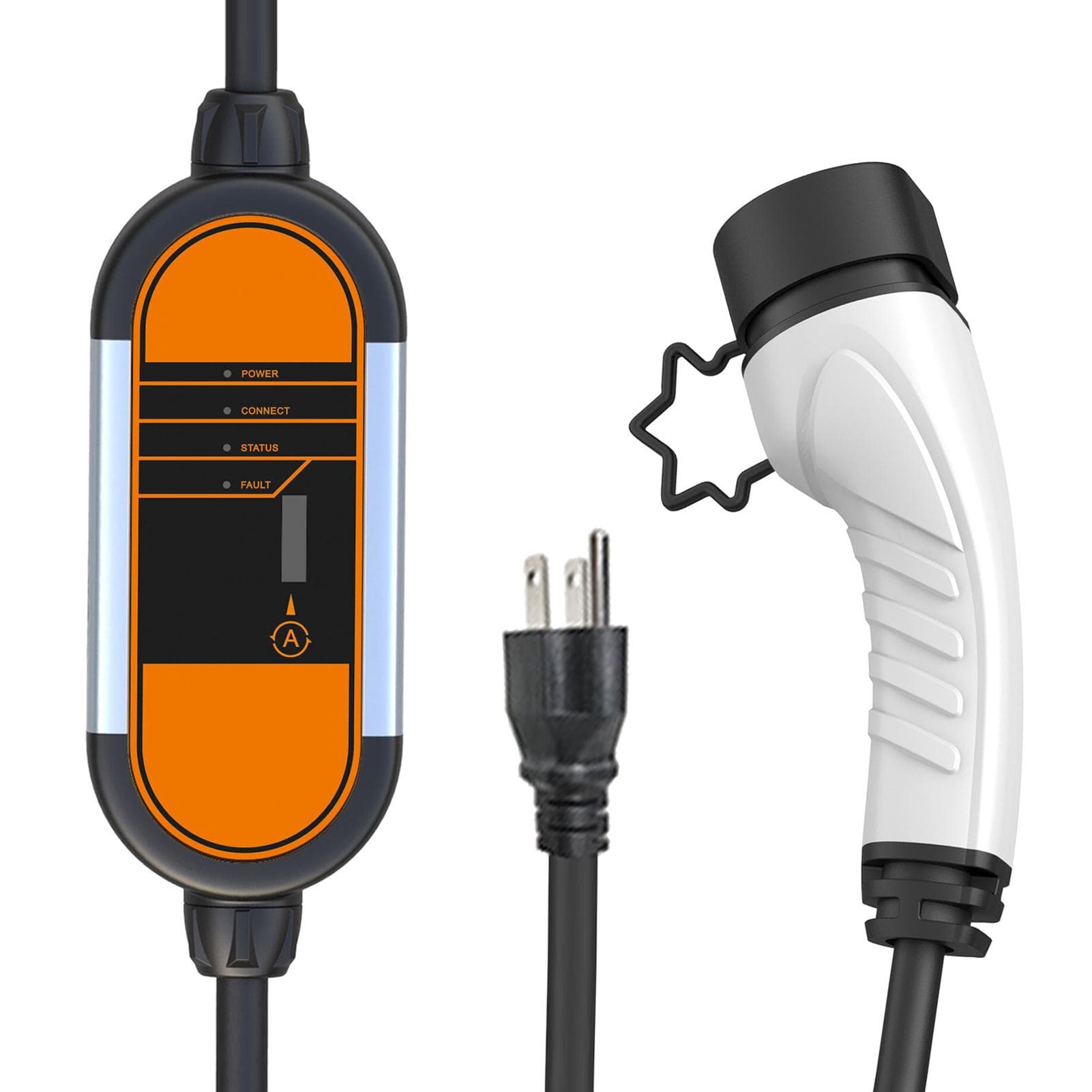 EV Charger, Portable Aluminum Alloy EV Charger with Extension Cord Overvoltage Protection Carry Bag US multicolour