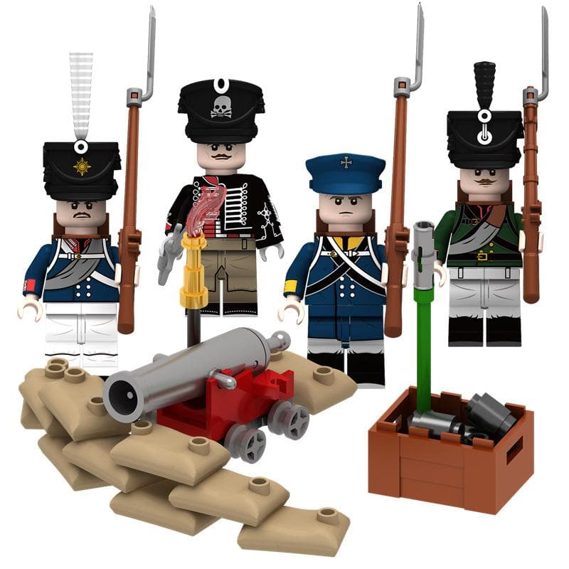 Napoleon British Medieval Naval Artillery Trenches Small Scene Building Blocks Toy