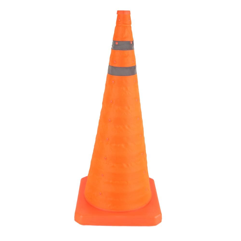 Collapsible Safety Traffic Cone with Reflective Collar Extendable Road Safety Cone for Road Parking 70cm/27.6in