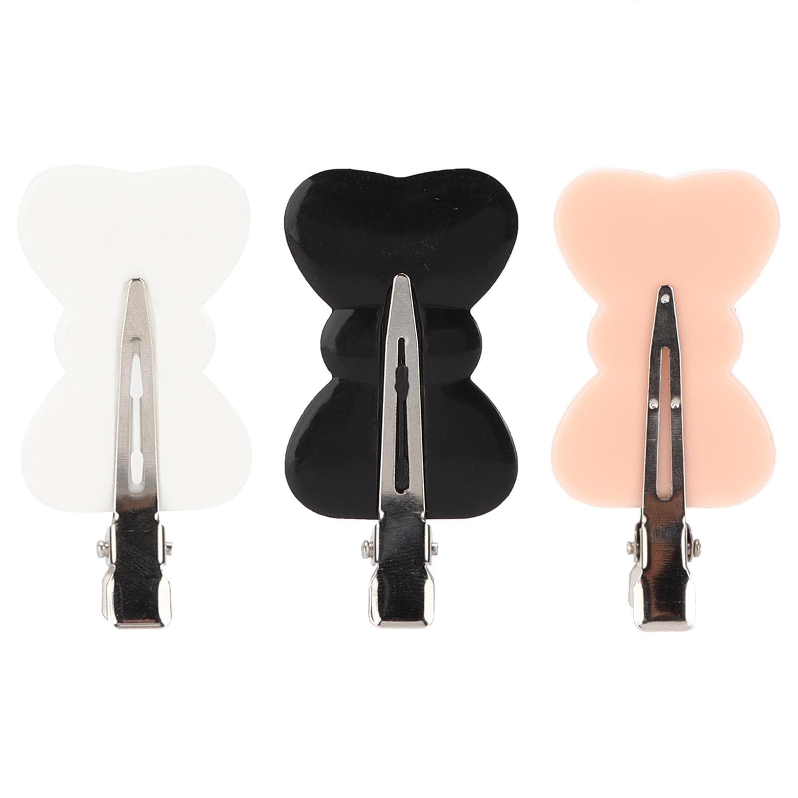 Pet Hairpin ABS Reusable Traceless Snap Hair Clip for Performances Birthday Parties3 Butterflies