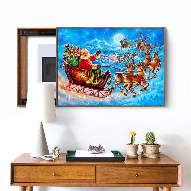 5D Diy Santa's Vistiting Diamond Painting Cross Stitch Diamond embroidery Mosaic European Home Decor 20X30CM