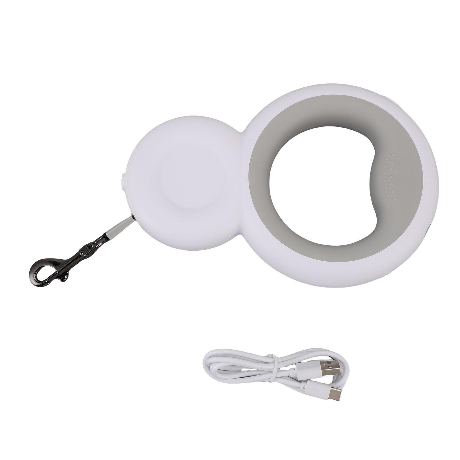 Retractable Dog Leash Built in Poop Bag Holder with LED Light Pet Walking Leash for Medium Dogs Up