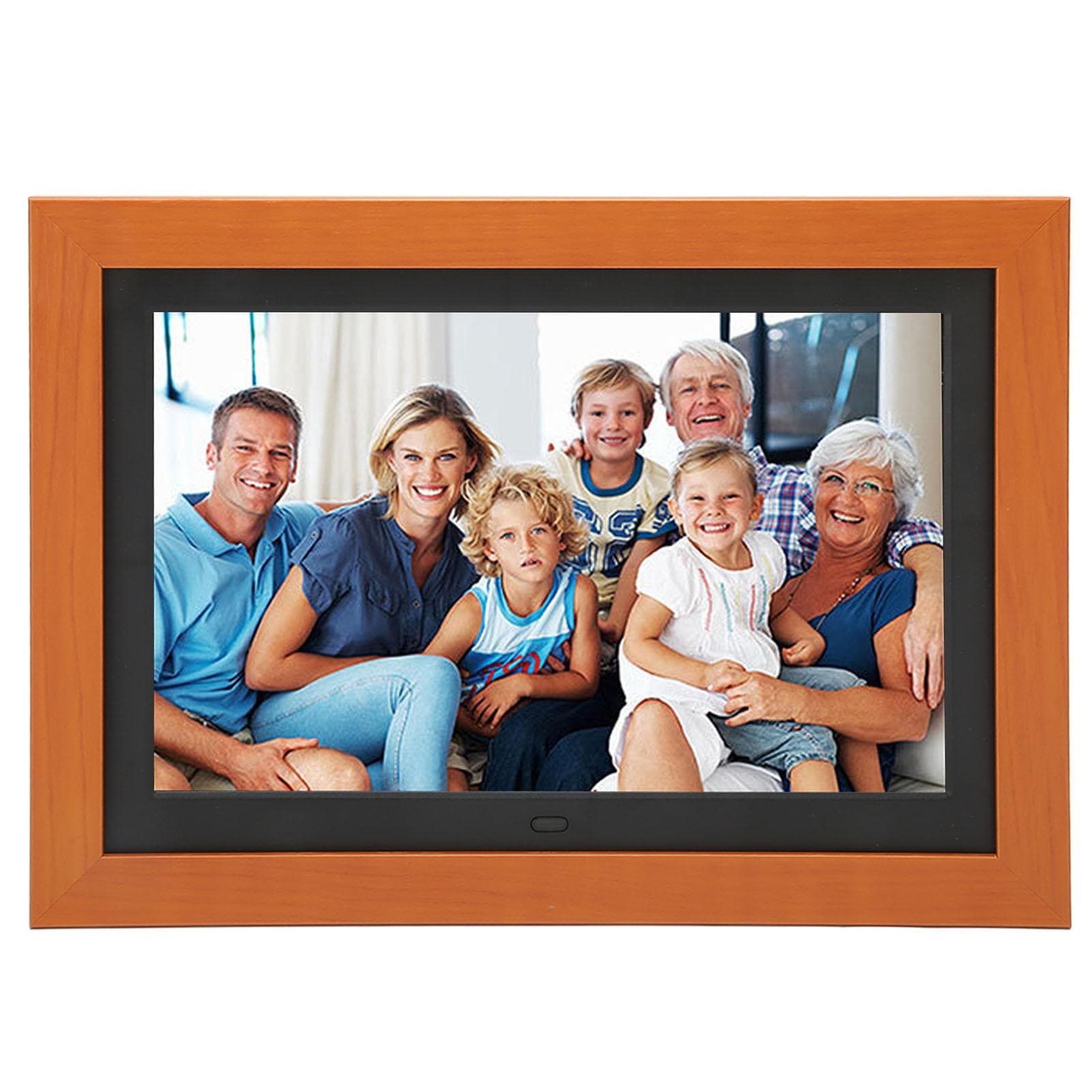 10.1 Inch Wooden Digital Photo Frame 1280x800 HD IPS Display Video Electronic Picture Frame for UK Plug
