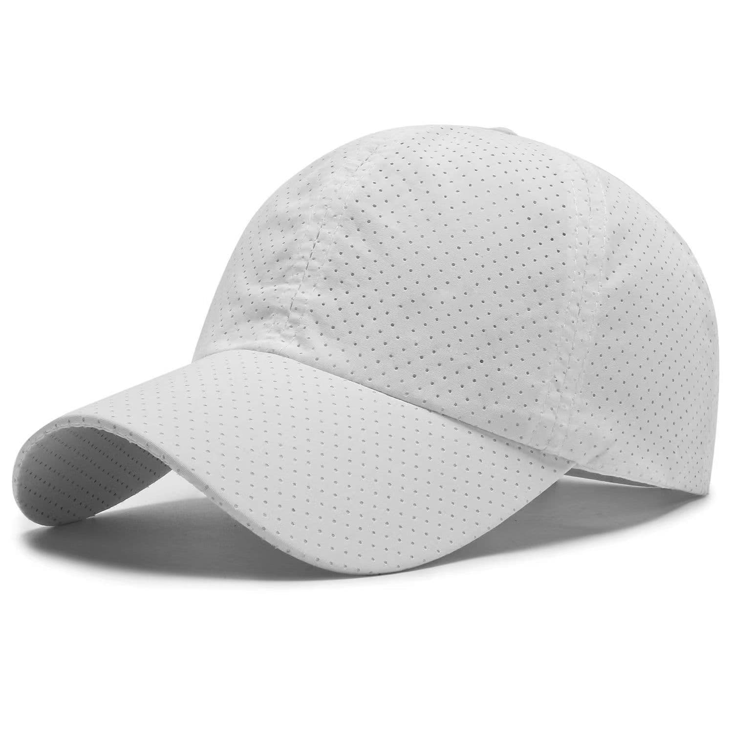 Unisex Quick Dry Baseball Cap Men Summer Print logo Outdoor Sport Running Hat Women Custom Breathable Mesh Sun Hats Adjustable white