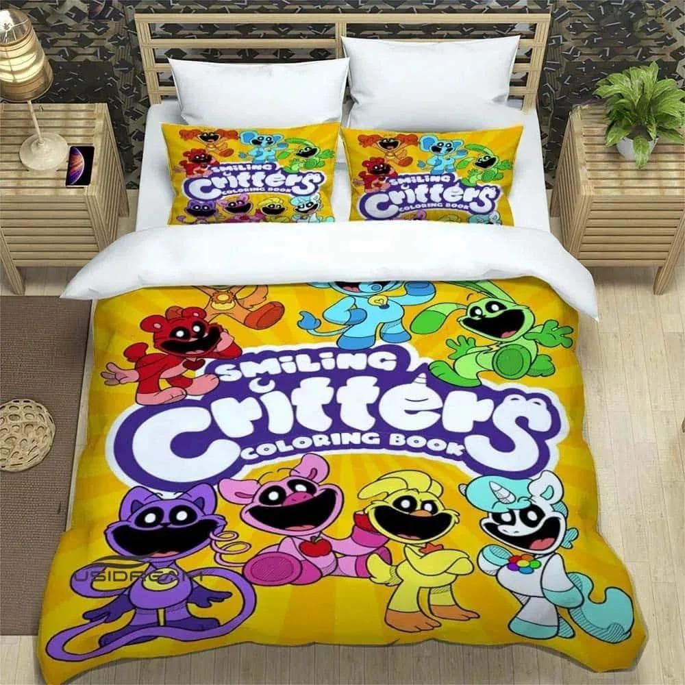 3D Cartoon S-smiling critters Bedding Sets exquisite bed supplies set duvet cover comforter set bedding set luxury birthday gift EU Double(200x200cm)