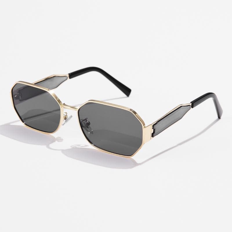 Fashion Square Vintage Sunglasses Retro Metal Rectangle Sun Glasses Women Men Brand Designer Black Eyewear show as picture