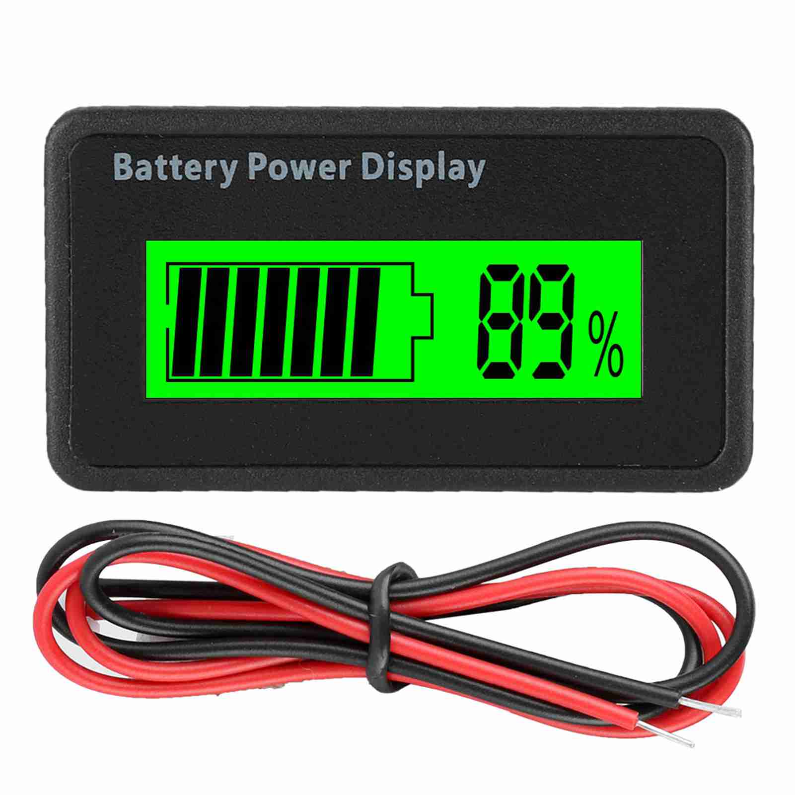 White Backlit GY6H Battery Power Display 1248V Universal Battery Capacity Indicator Voltmeter green light