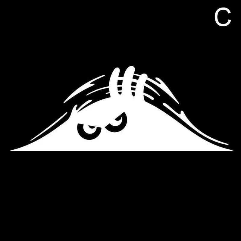 Peeking Monster Car Stickers Auto Body Sticker Decal Car Styling Sticker For Car Auto Headlight Decoration white