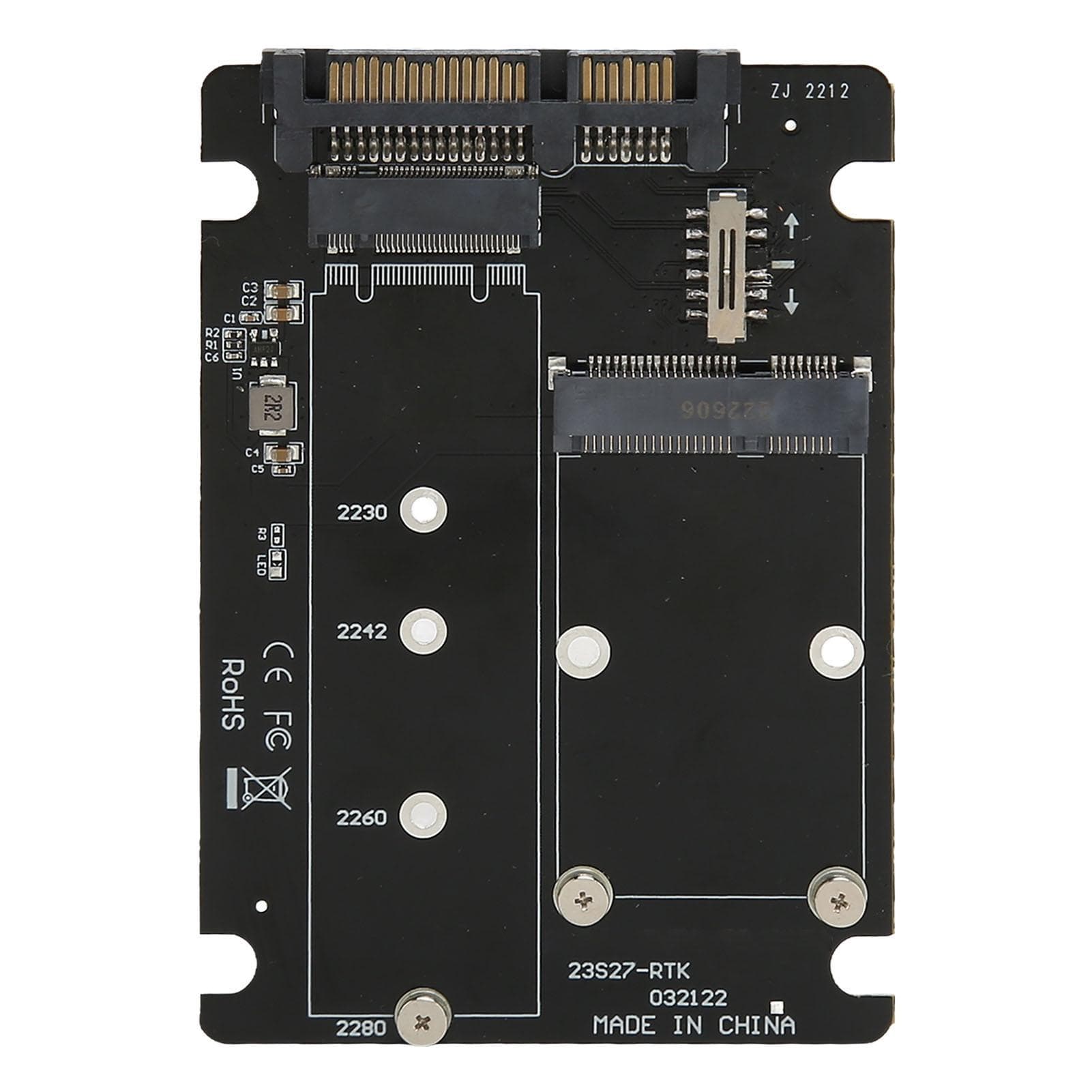 SSD Adapter Card Double Bay MSATA M.2 NGFF to SATA 3.0 SSD Converter Adapter Riser Card