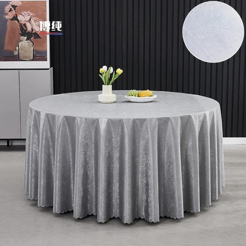 280cm Restaurant Hotel Table Cloth Waterproof and Oil Resistant High-end Wedding Tablecloth Large Circular Party Table Cloths 160cm Round