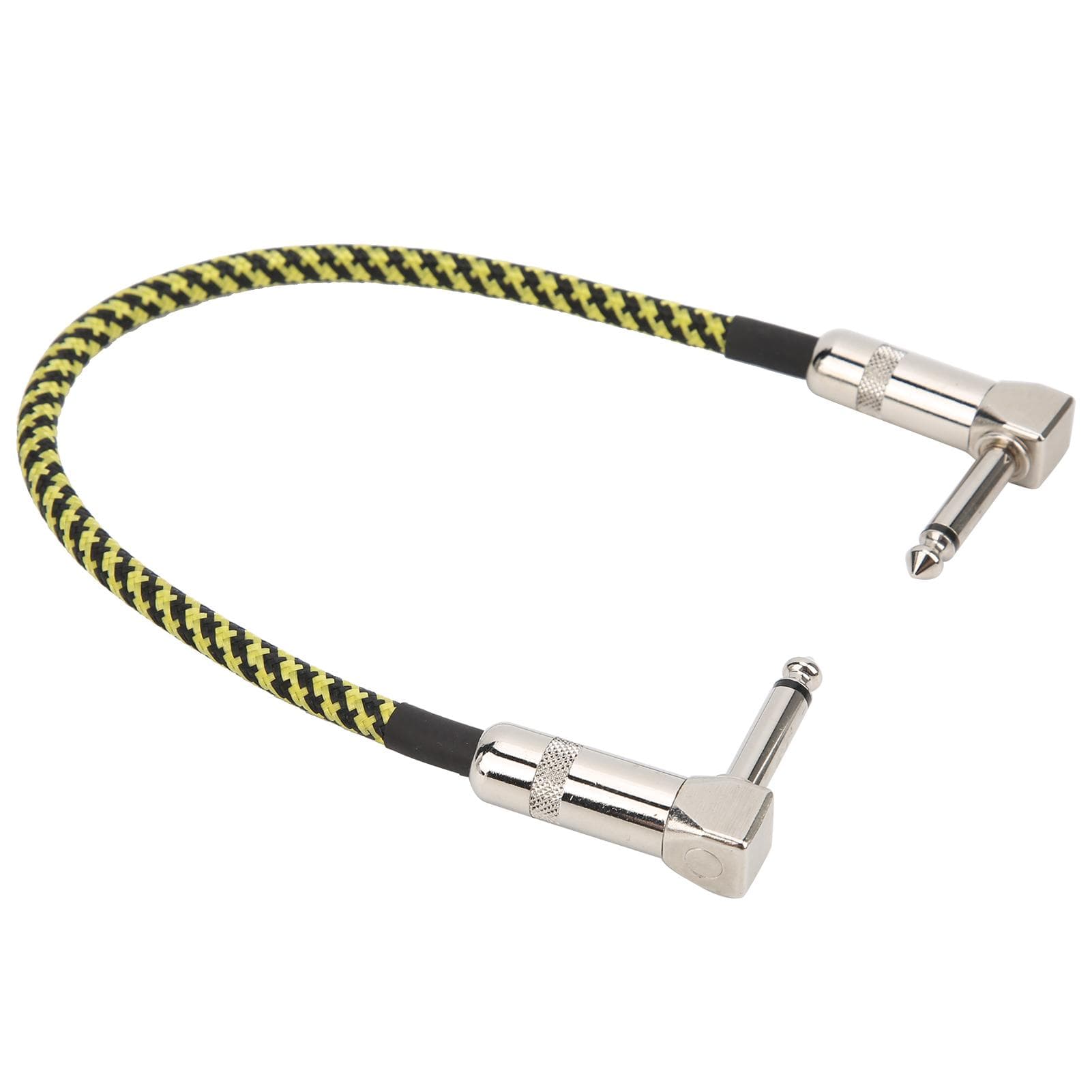 11.8in Instrument Cable Weave Copper Shielded Noise Reduction for Live PerformanceBlack Yellow black/yellow