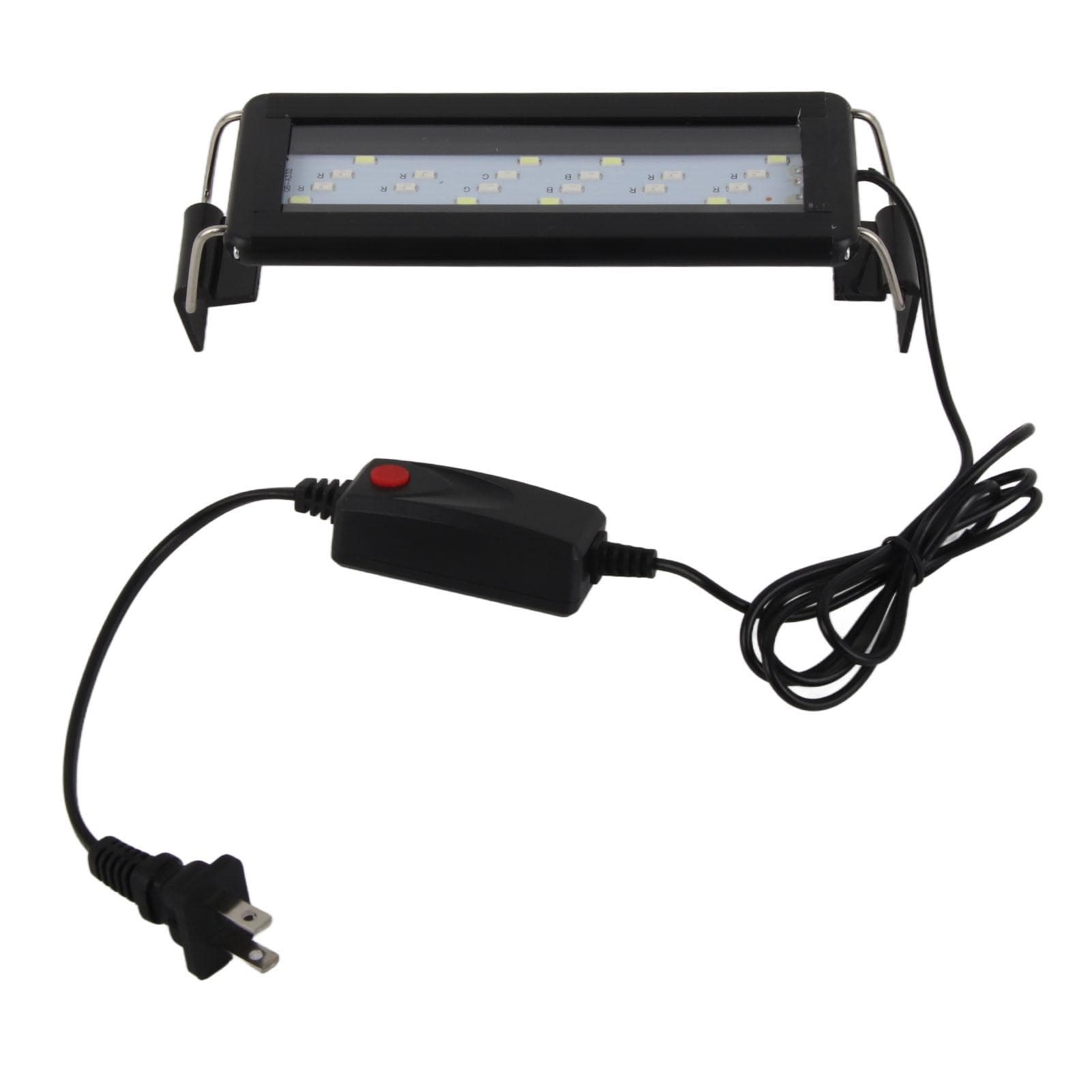 LED Aquarium Light Color Changing Fish Tank Light with Extendable Brackets Black for Aquarium Fish