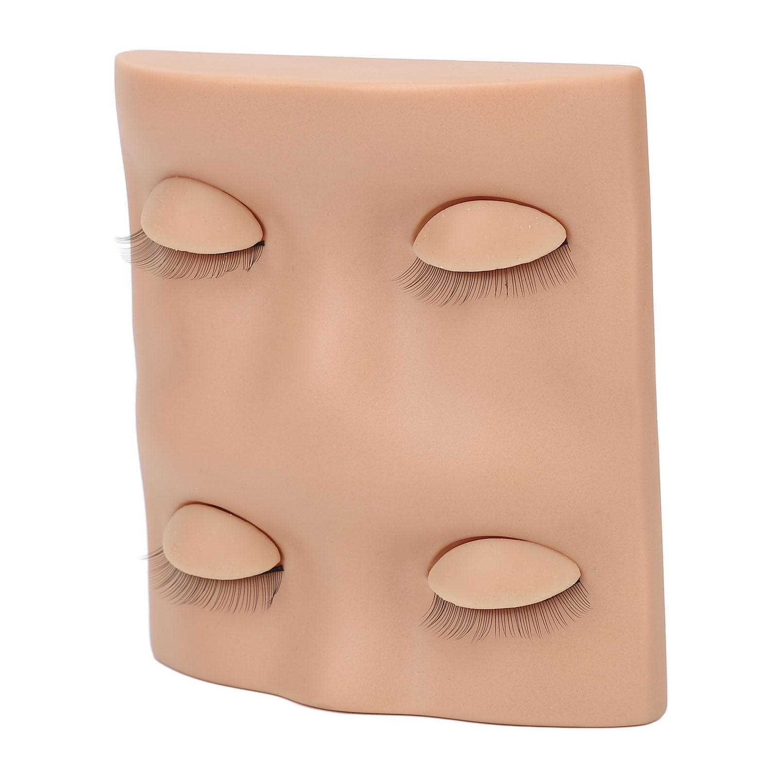 Eyelash Extension Practice Mannequin Head Novice Makeup Doll Head with 2 Pairs Replacement Eyelids
