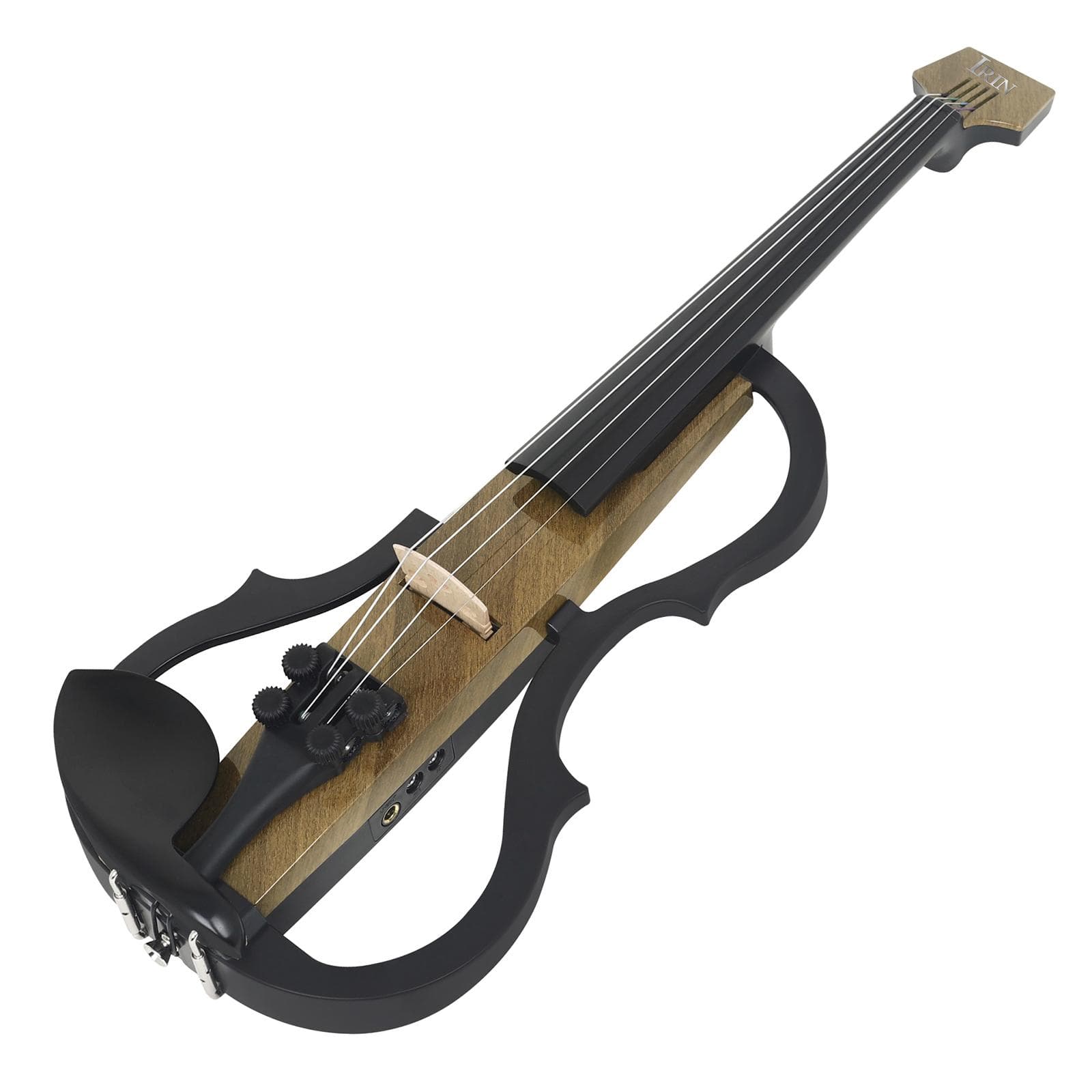 IRIN 4/4 Violin Full Size Set Carbon Fiber Professional Silent Electric Violin for Beginners coffee