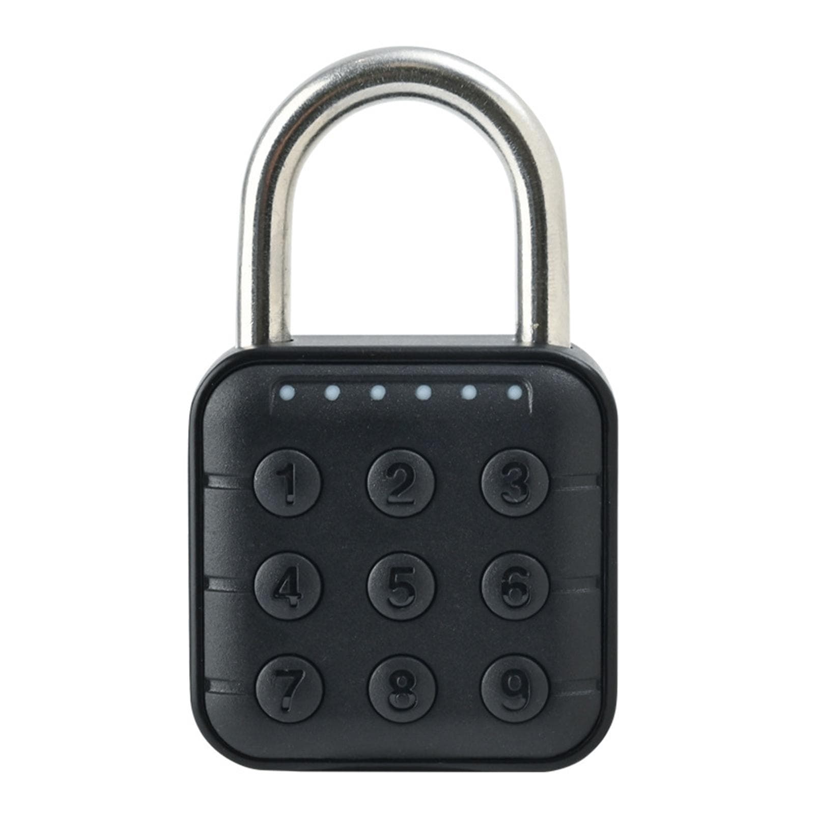Smart Lock Smart Padlock Rugged and Durable Padlock for Luggage, Trunk, Doors Padlock CR2032 Button Password Lock black