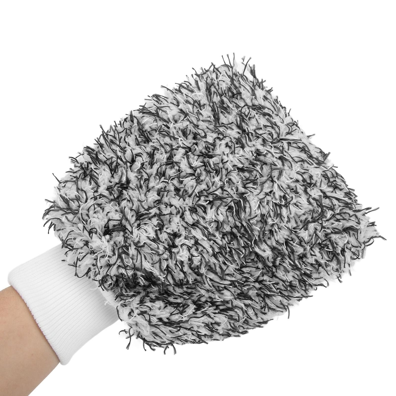 Car Washing Glove Scratch Resistant Microfiber Double Sided Cleaning Cloth Soft Universal Black black