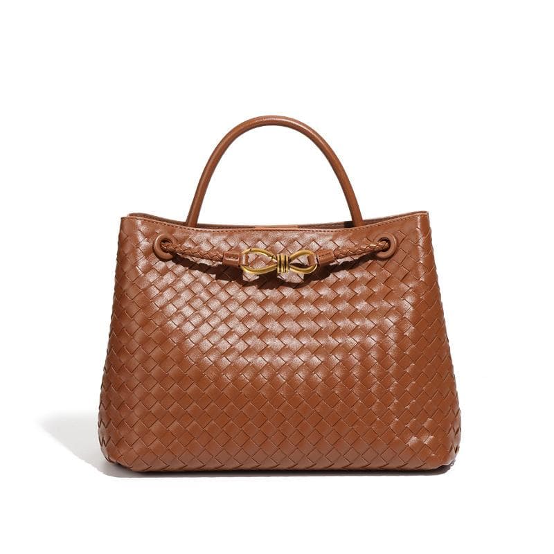 Retro Large-capacity Bag, Women's Hand-woven Bag, Versatile Commuting Handbag, Fashionable and Casual Single-shoulder Crossbody Bag