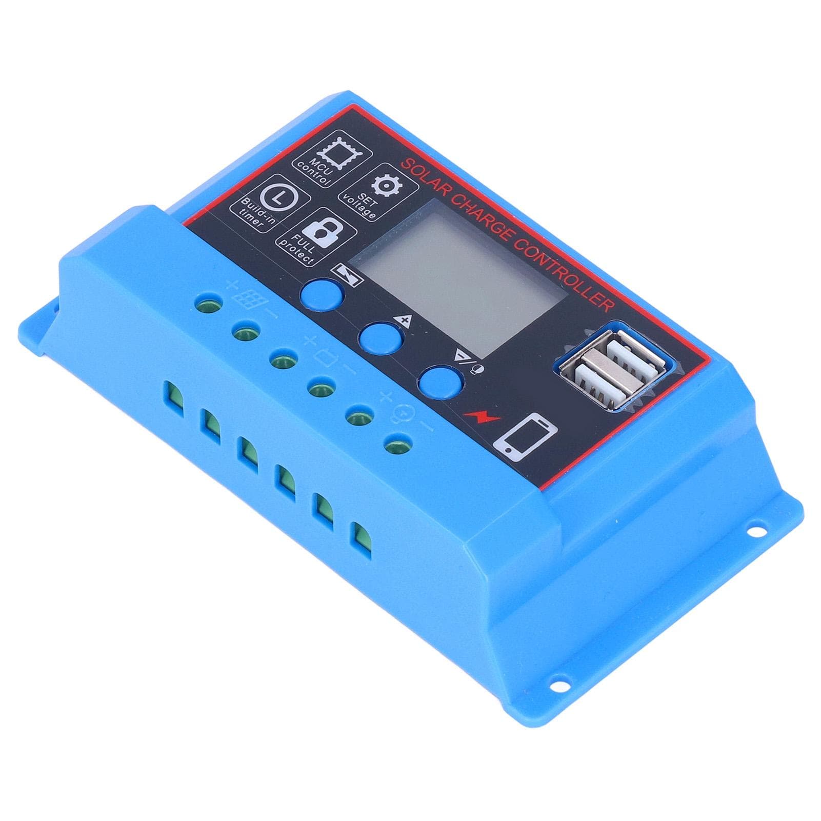 Solar Panel Charge Controller LCD Display PWM Photovoltaic Charging Regulator 12V 24V30A