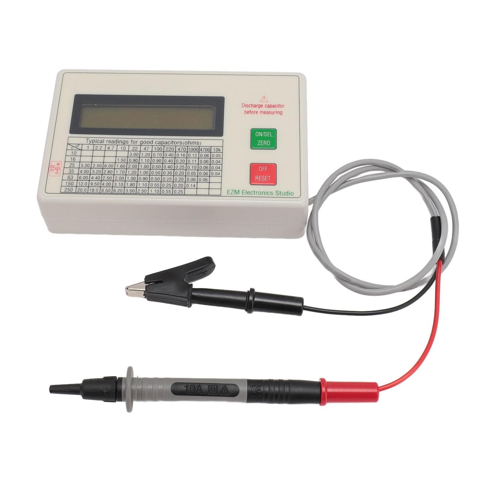 ESR Meter Accurate Smart Shutdown Function Portable ESR Capacitance Tester for Production Workshop
