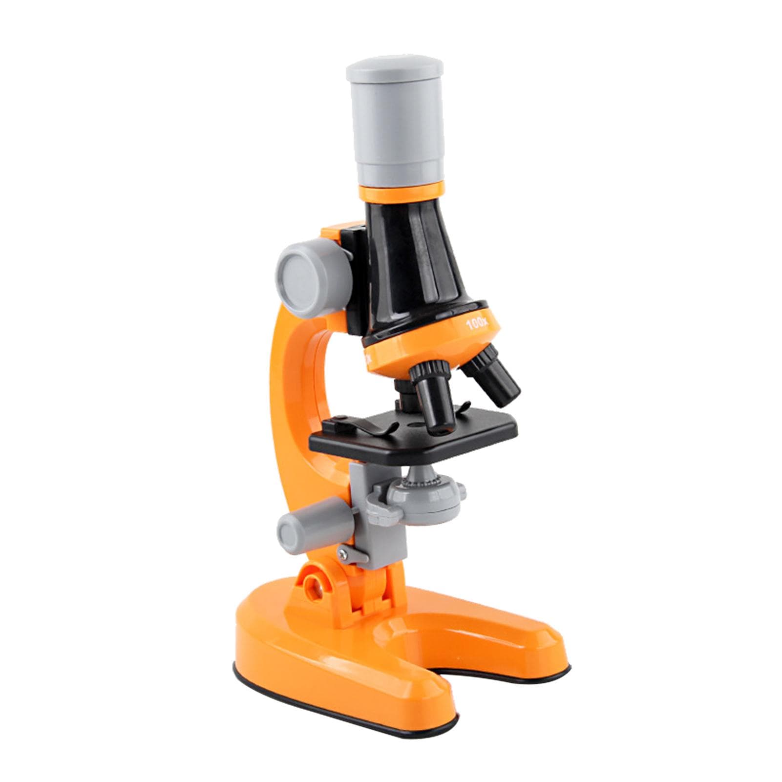 1200X Microscope Children Optical Microscope with LED Light Collection Bottles 12pcs Slides for orange